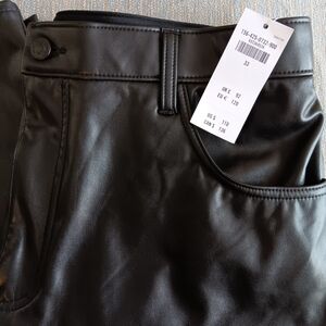 Abercrombie & Fitch Womens Vegan Leather Pants, NWT, Size 33